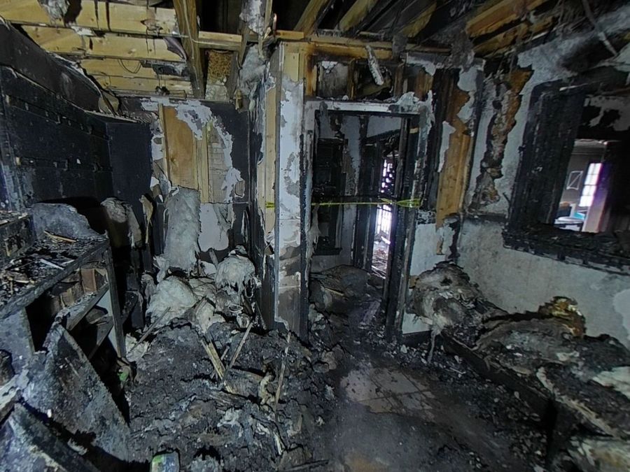 Fire loss interior